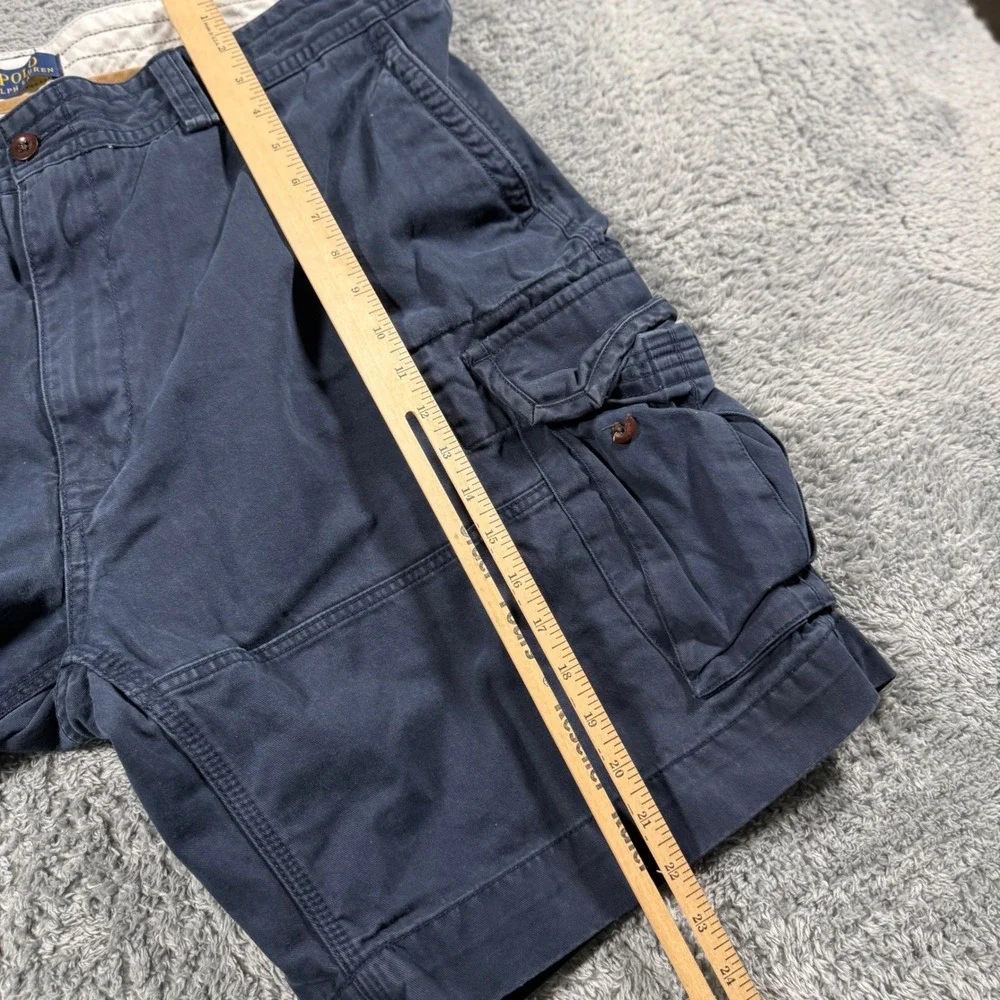 Polo Ralph Lauren Navy Blue Heavy‎ Thick Cargo Shorts Tactical Size 42